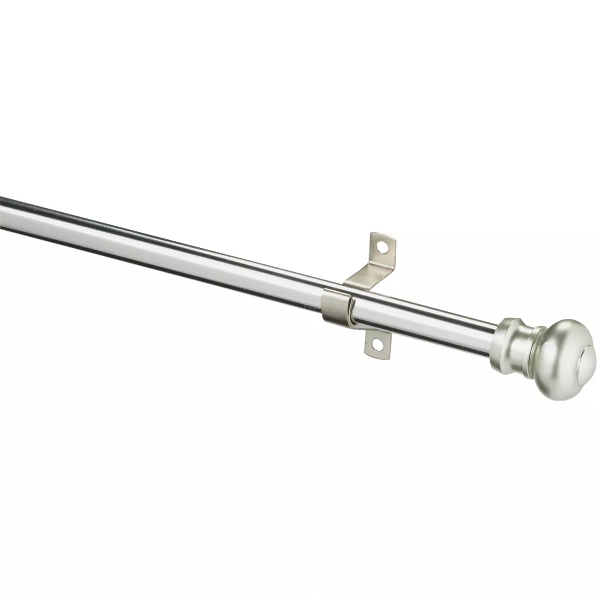 Kenney Ashby 48 In. To 84 In. 7/16 In. Satin Silver Standard Cafe Rod
