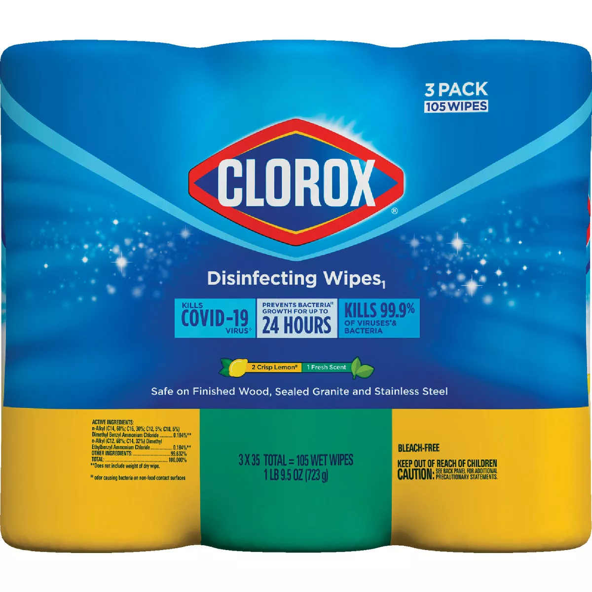 Clorox Disinfecting Cleaning Wipes Tub (3-Pack, 35 Each) - photo 2