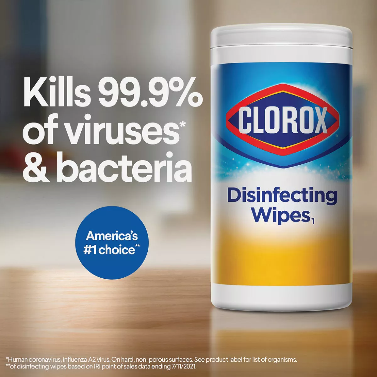 Clorox Crisp Lemon Disinfecting Cleaning Wipes Tub (75-Count) - photo 5