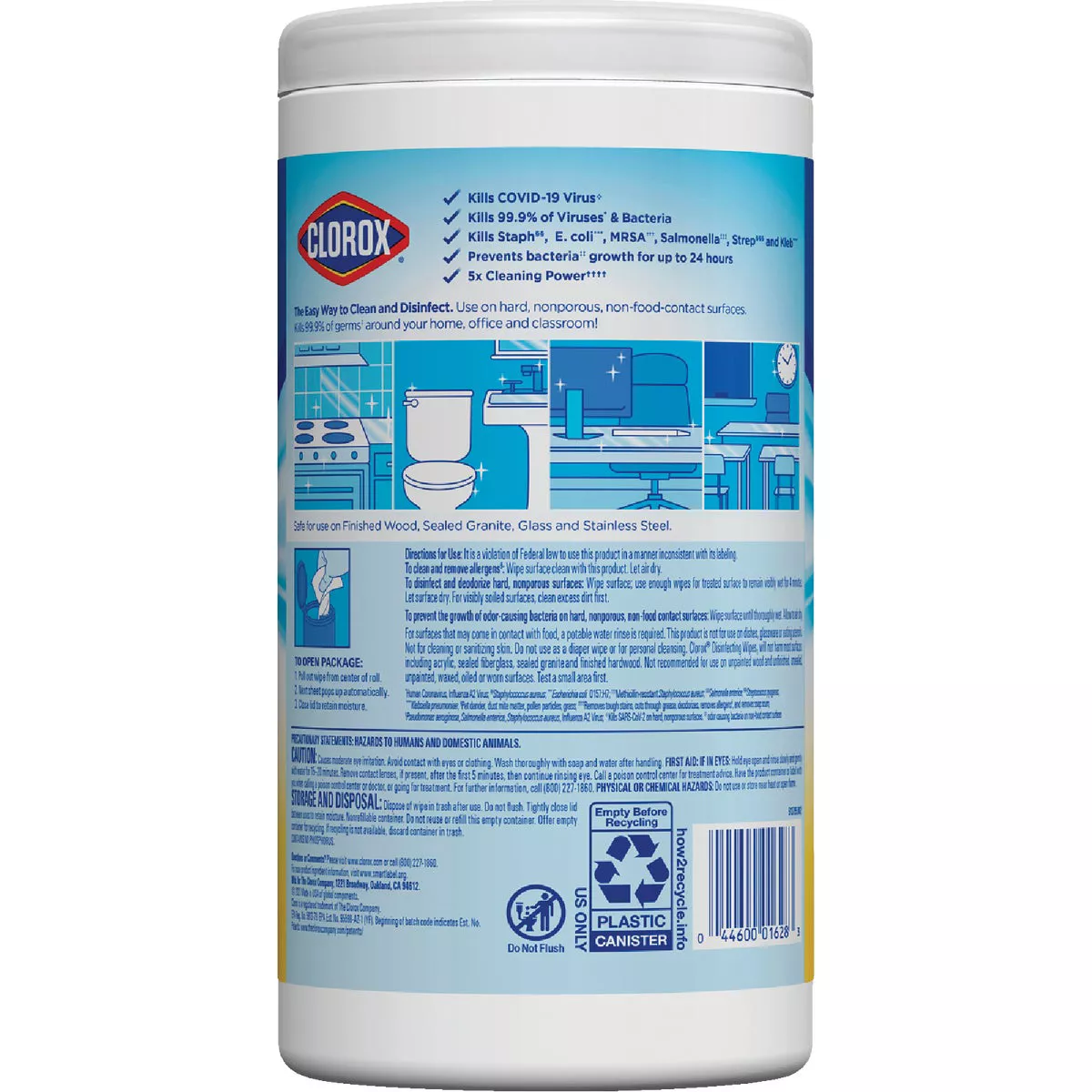 Clorox Crisp Lemon Disinfecting Cleaning Wipes Tub (75-Count) - photo 6