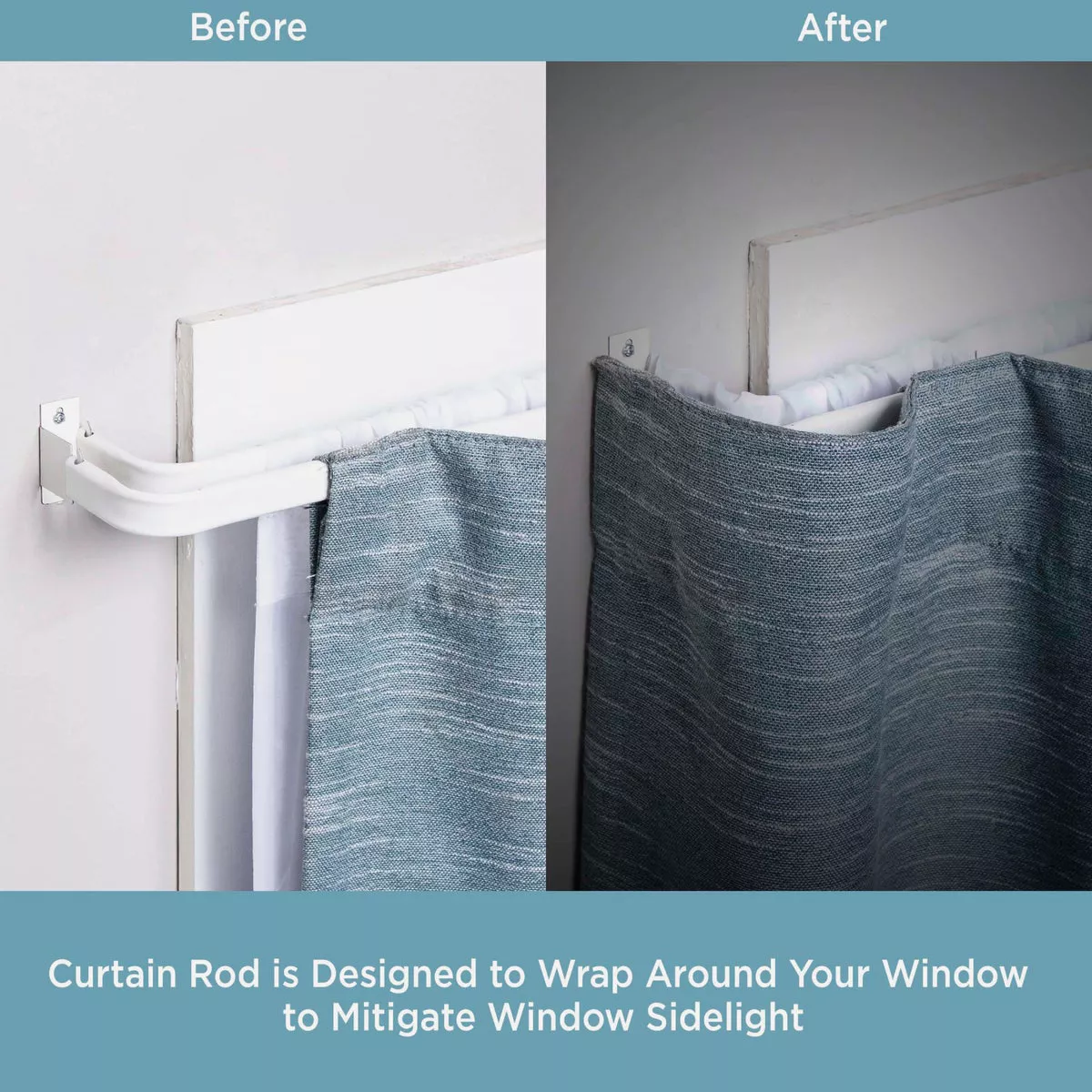 Kenney 28 In. To 48 In. Double White Curtain Rod - photo 3