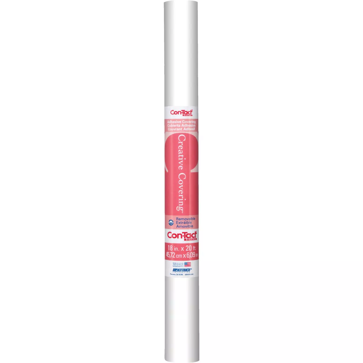 Con-Tact Creative Covering 18 In. x 16 Ft. White Self-Adhesive Shelf Liner