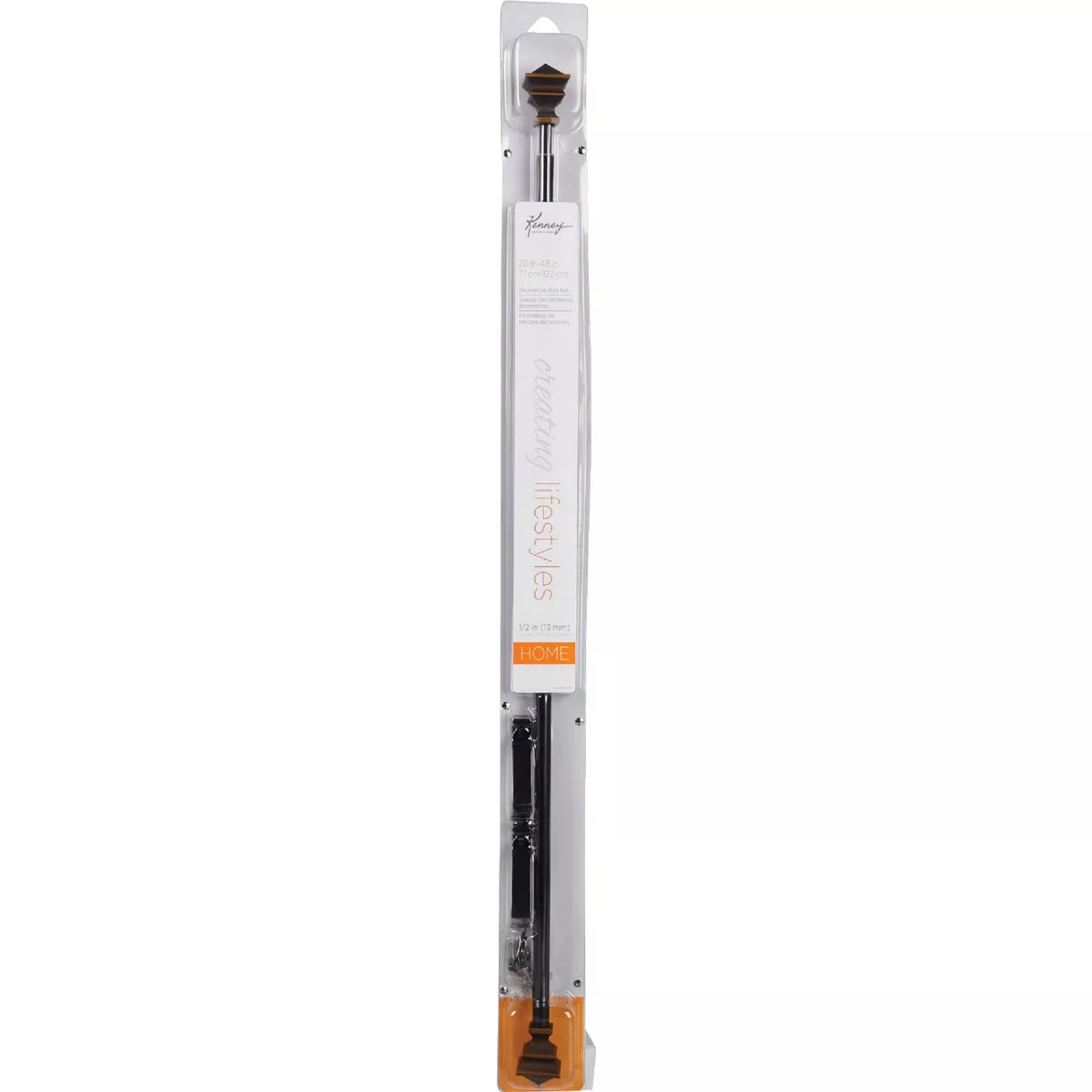 Kenney Arts & Crafts 28 In. To 48 In. 1/2 In. Single Oil Rubbed Bronze Curtain Rod - photo 2