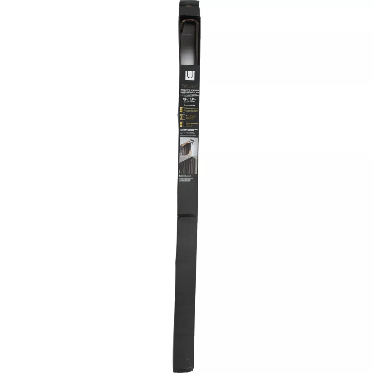 Umbra Twilight Wrap Around 88 In. To 144 In. 3/4 In. Single Curtain Rod, Auburn Bronze - photo 2