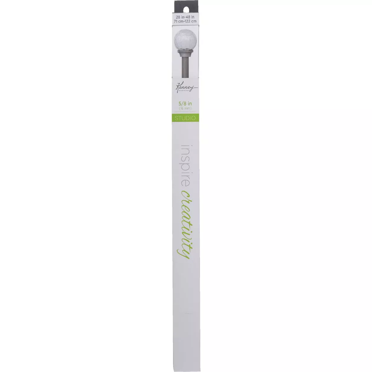 Kenney Walden 28 In. To 48 In. 5/8 In. Single Pewter Curtain Rod