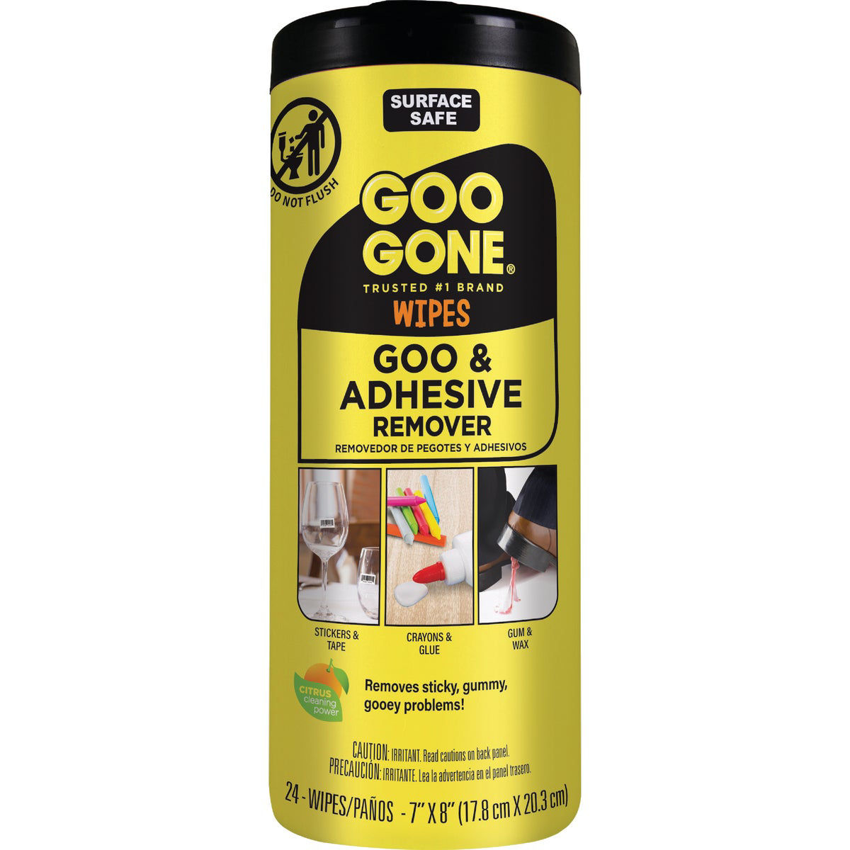 Goo Gone Tough Task Citrus 3-1/4 In. x 3-1/4 In. Multi-Purpose Wipes ...