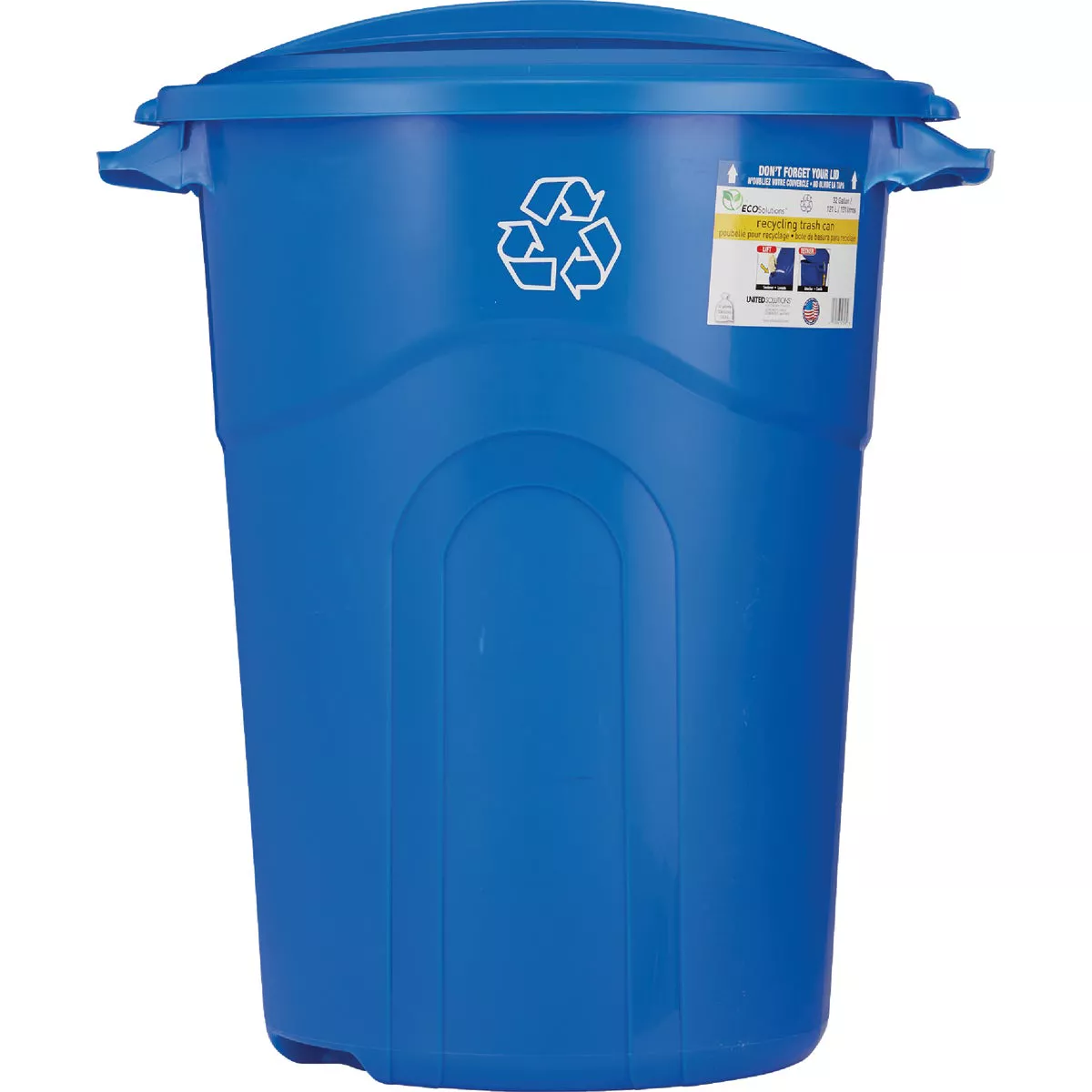 United Solutions 32 Gal. Recycling Trash Can with Lid - photo 2
