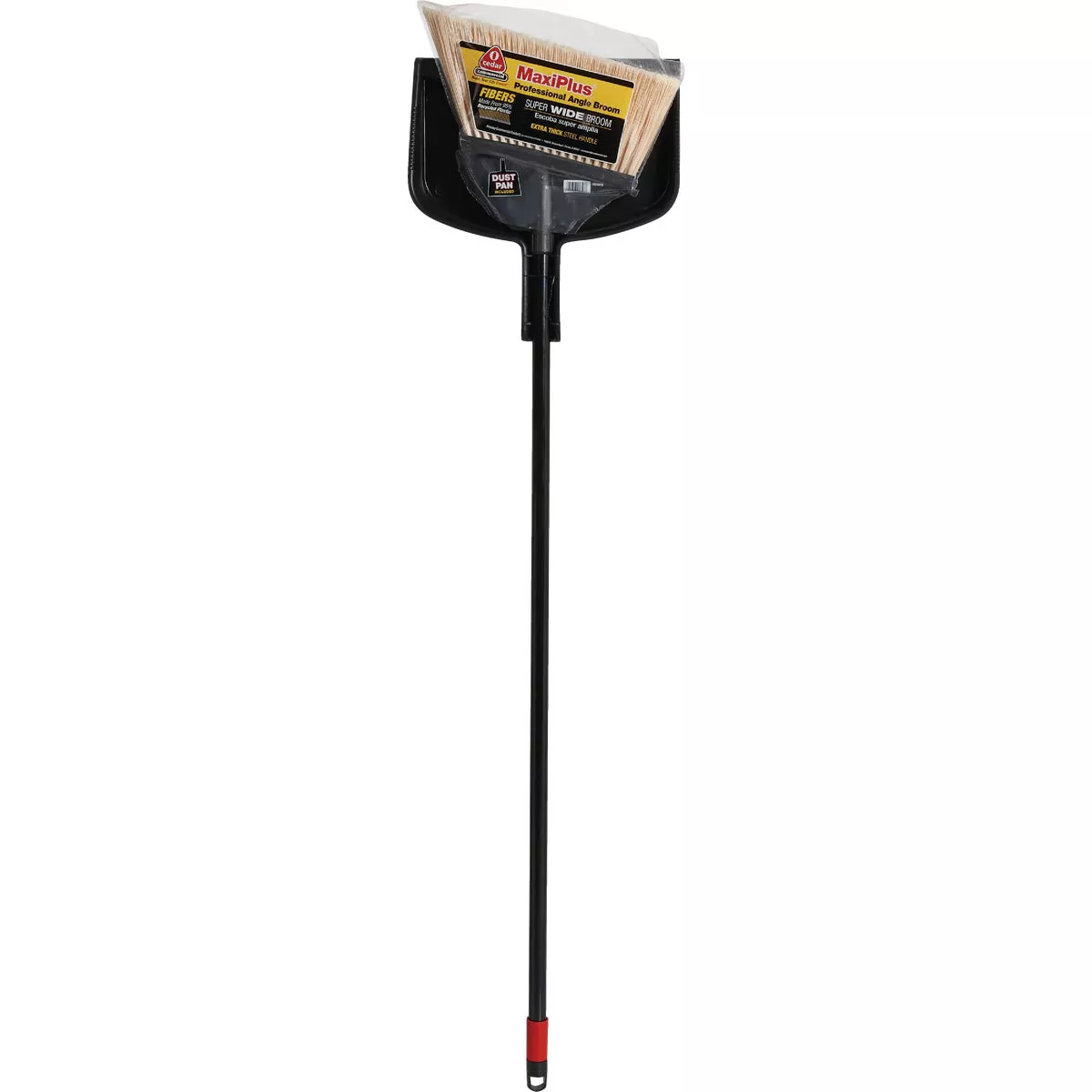 O-Cedar MaxiPlus 14 In. W. x 56 In. L. Steel Handle Angle Household Broom with Dustpan - photo 2