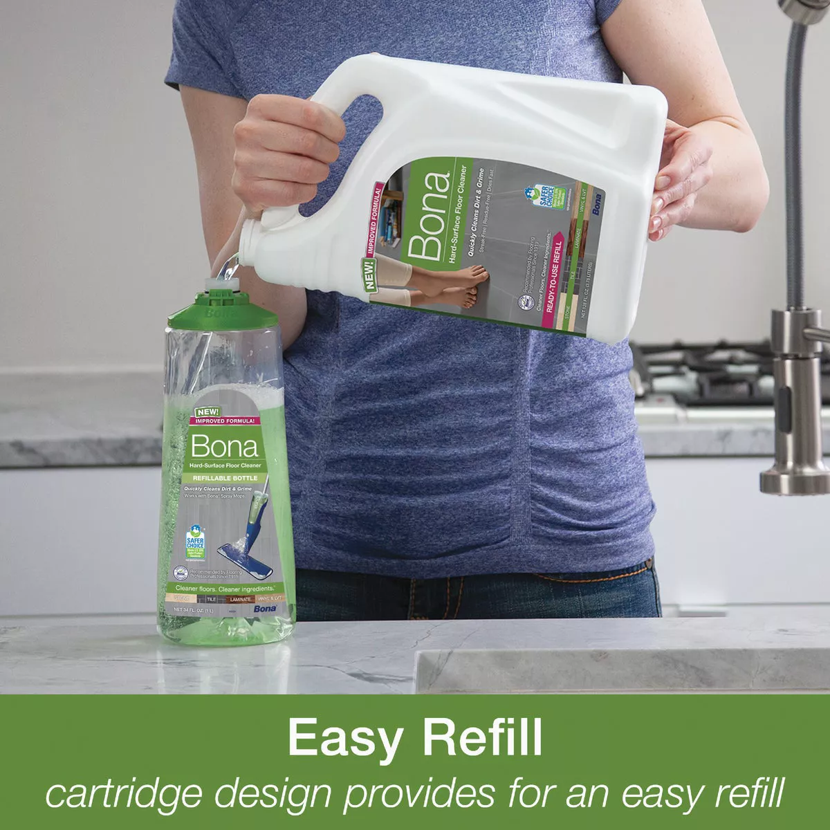Bona 34 Oz. Stone, Tile, & Laminate Floor Cleaner Refill Cartridge - photo 6