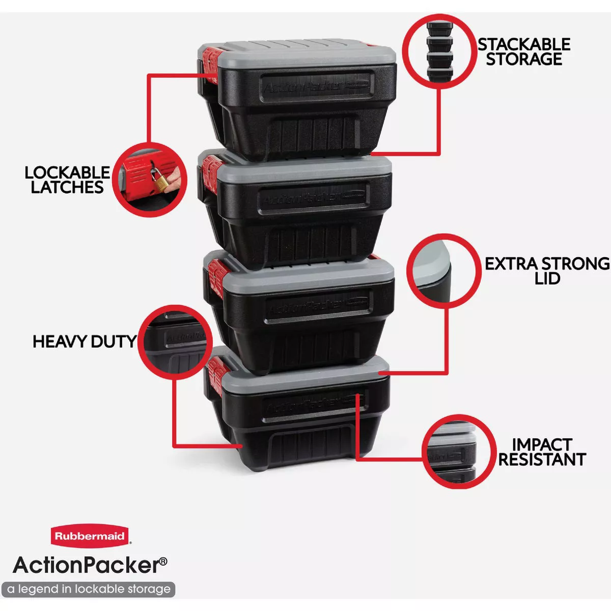 Rubbermaid 48 Gal. ActionPacker Tote - photo 5