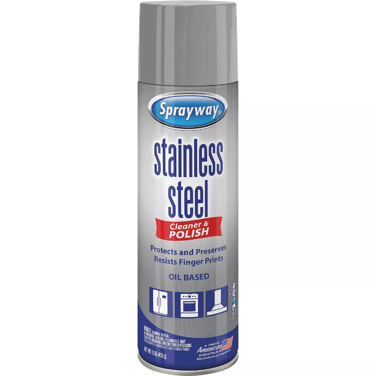 Sprayway 15 Oz. Silicone Formula Stainless Steel Cleaner & Polish - photo 2