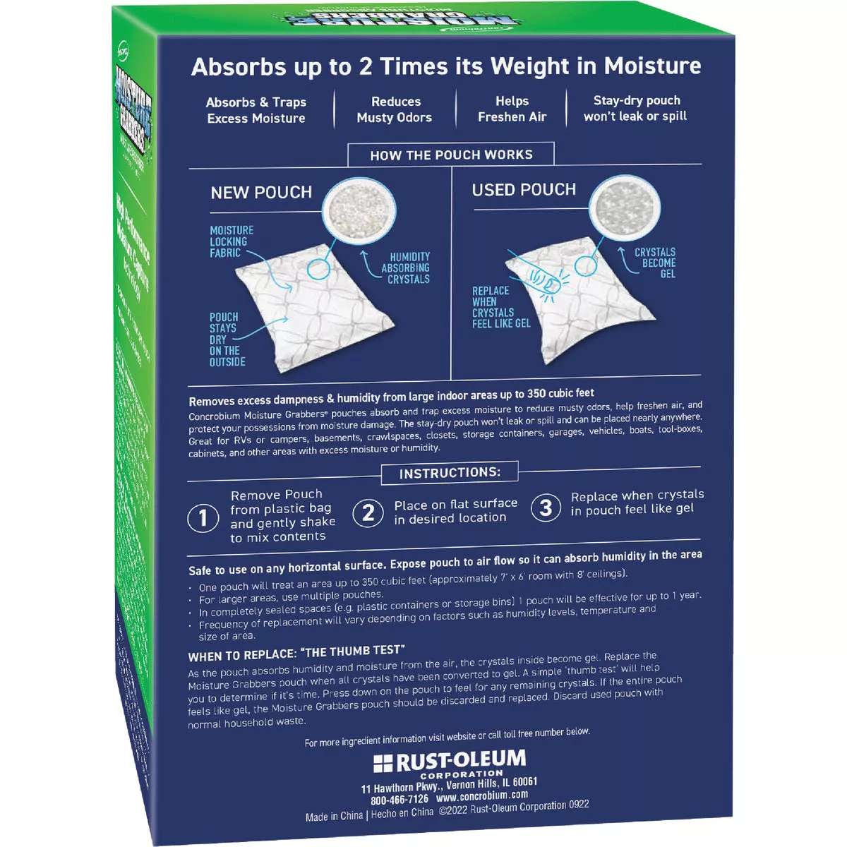 Concrobium Moisture Grabbers 27.6 Oz. Humidity Absorbing Pouch (3-Count) - photo 2