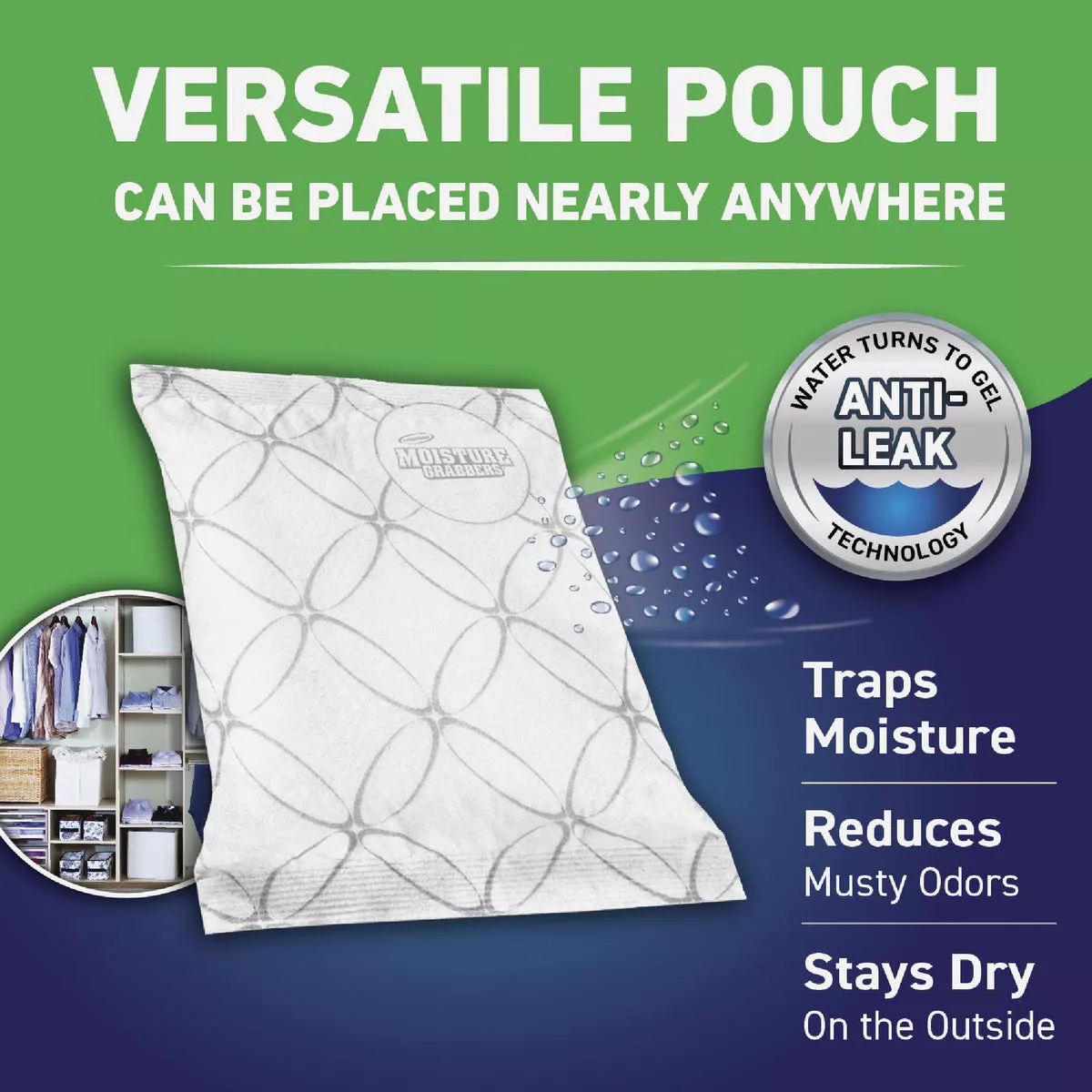 Concrobium Moisture Grabbers 35.3 Oz. XL Humidity Absorbing Pouch For Large Areas (1-Pack) - photo 3