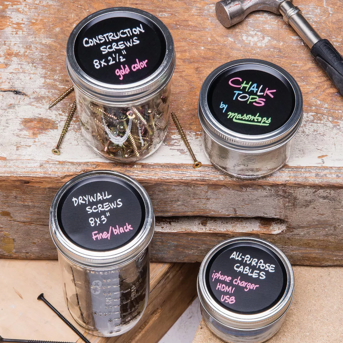 Masontops Wide-Mouth Chalk Top Canning Jar Lids (8-Count) - photo 3
