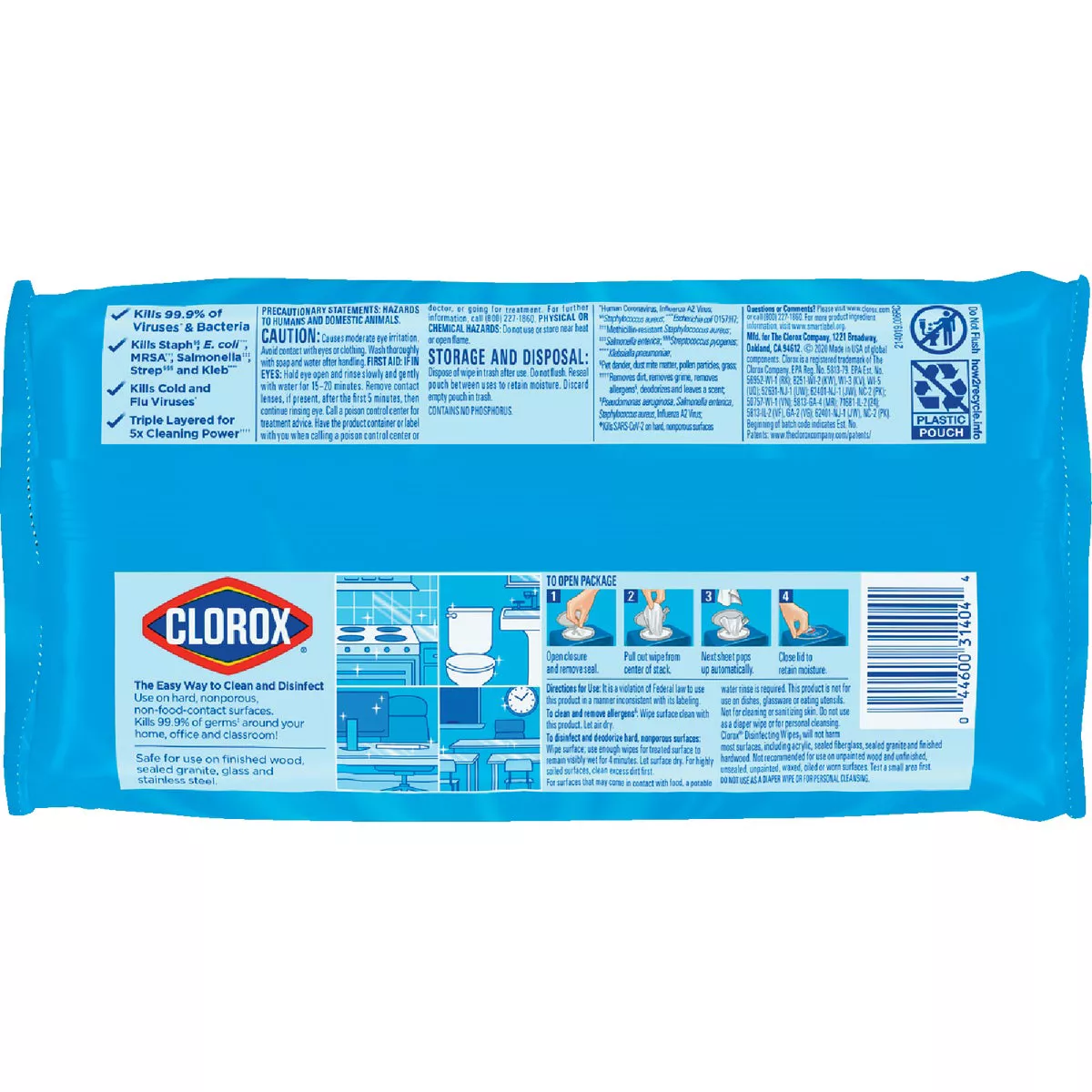 Clorox Crisp Lemon Disinfecting Cleaning Wipes Flexpack (75-Count) - photo 2