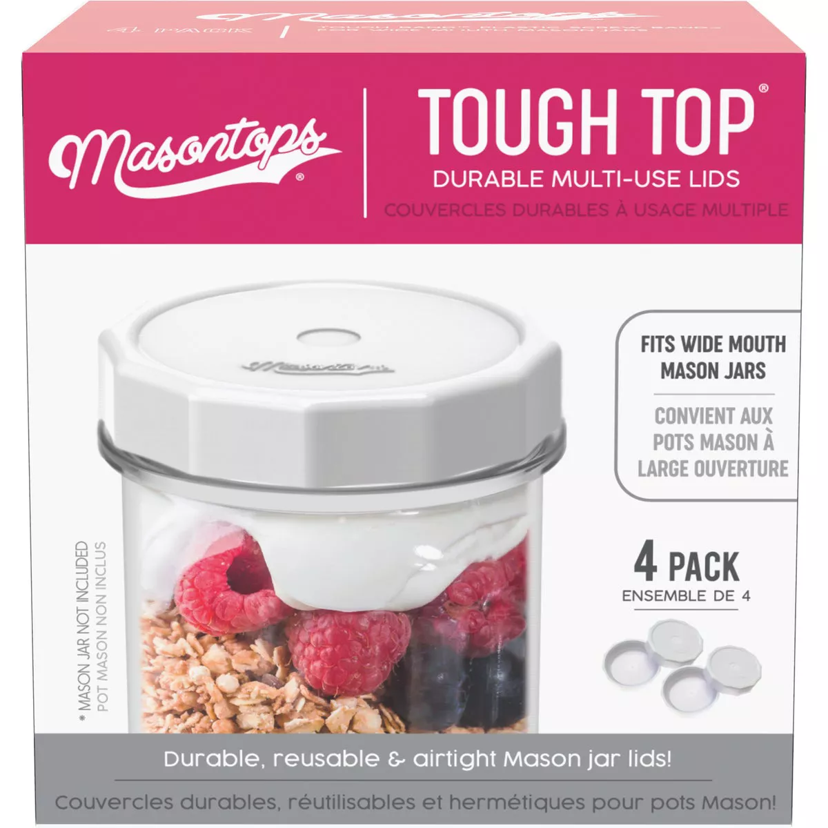 Masontops Wide-Mouth Tough Top Canning Jar Lid (4-Count) - photo 2