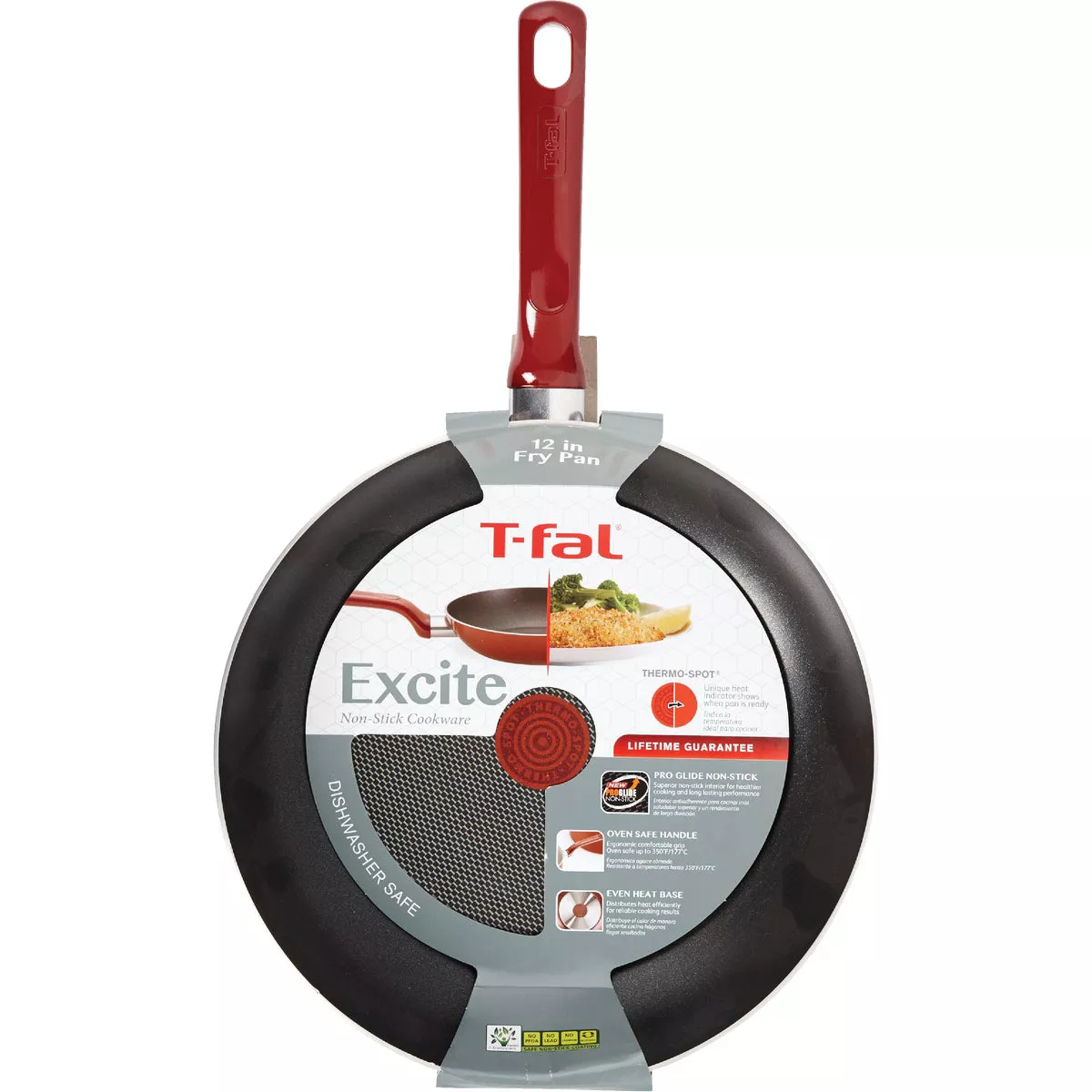 Excite 12 In. Red Non-Stick Fry Pan - photo 2