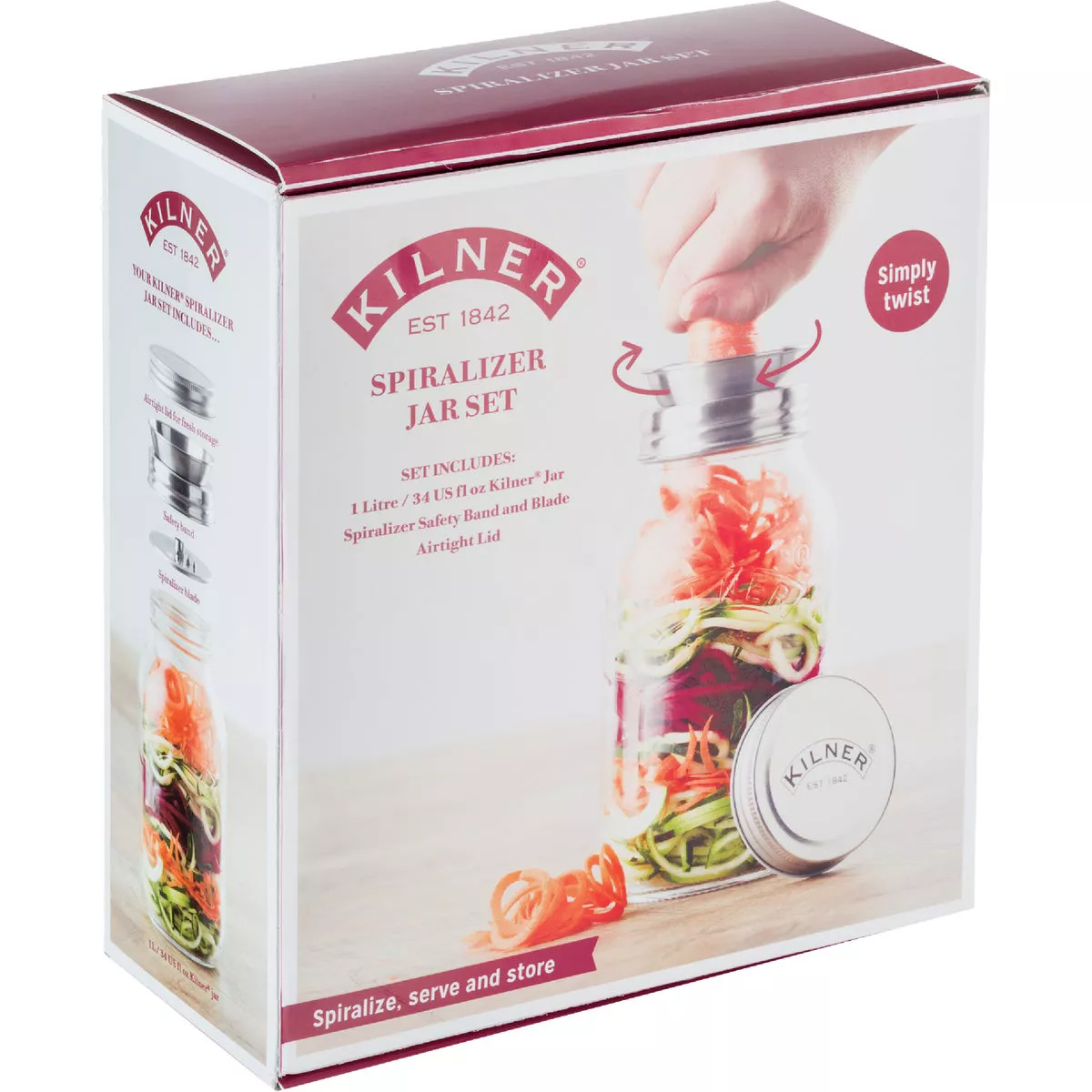 Kilner 34 Oz. Spiralizer Glass Storage Jar Set - photo 2