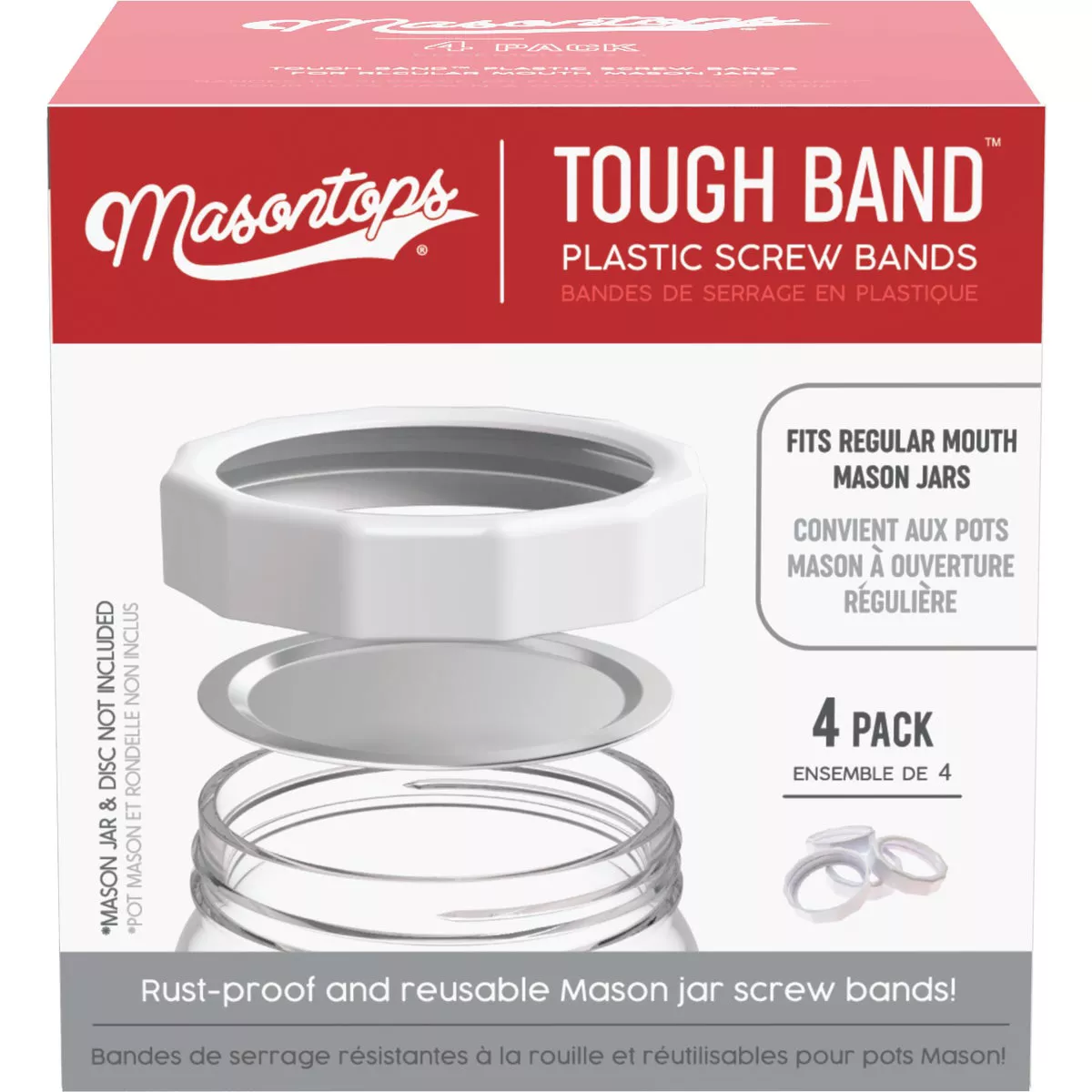 Masontops Regular-Mouth Tough Canning Jar Band (4-Count) - photo 3