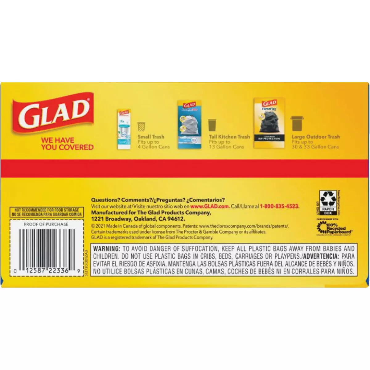 Glad Recycling 13 Gal. Tall Kitchen Blue Trash Bag (45-Count) - photo 5