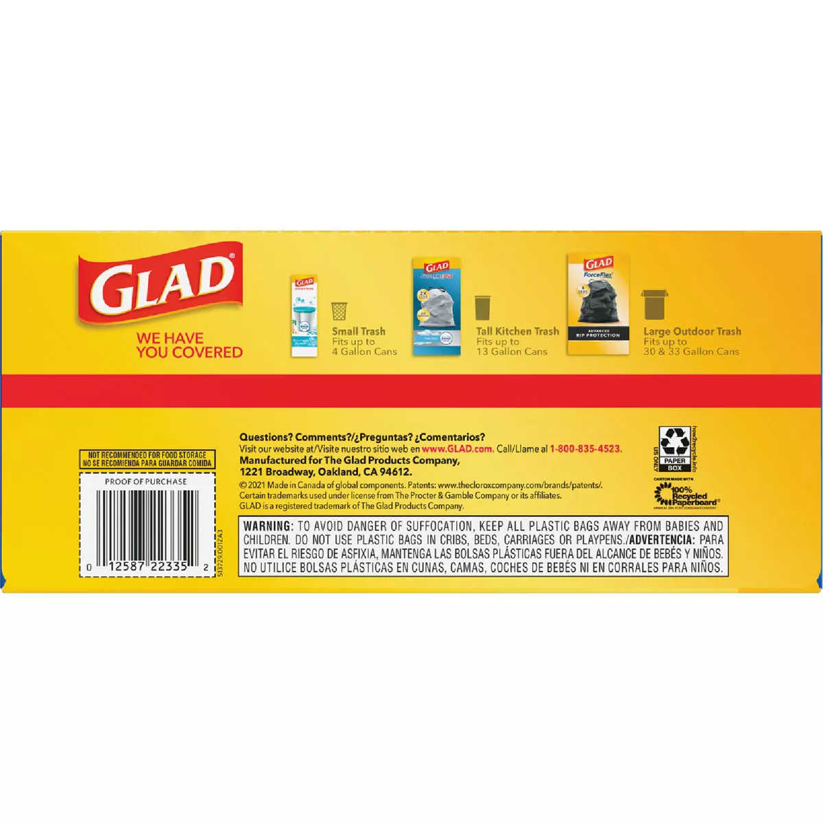 Glad Recycling 30 Gal. Large Blue Trash Bag (28-Count) - photo 2