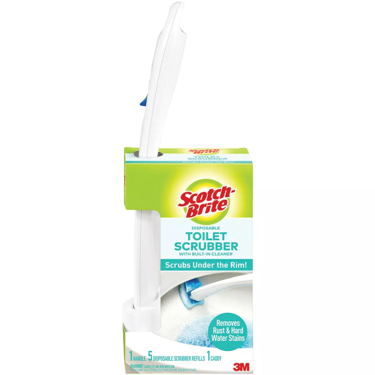 Scotch-Brite Disposable Toilet Scrubber Cleaning System, 1 Wand/5 Refill Sponges