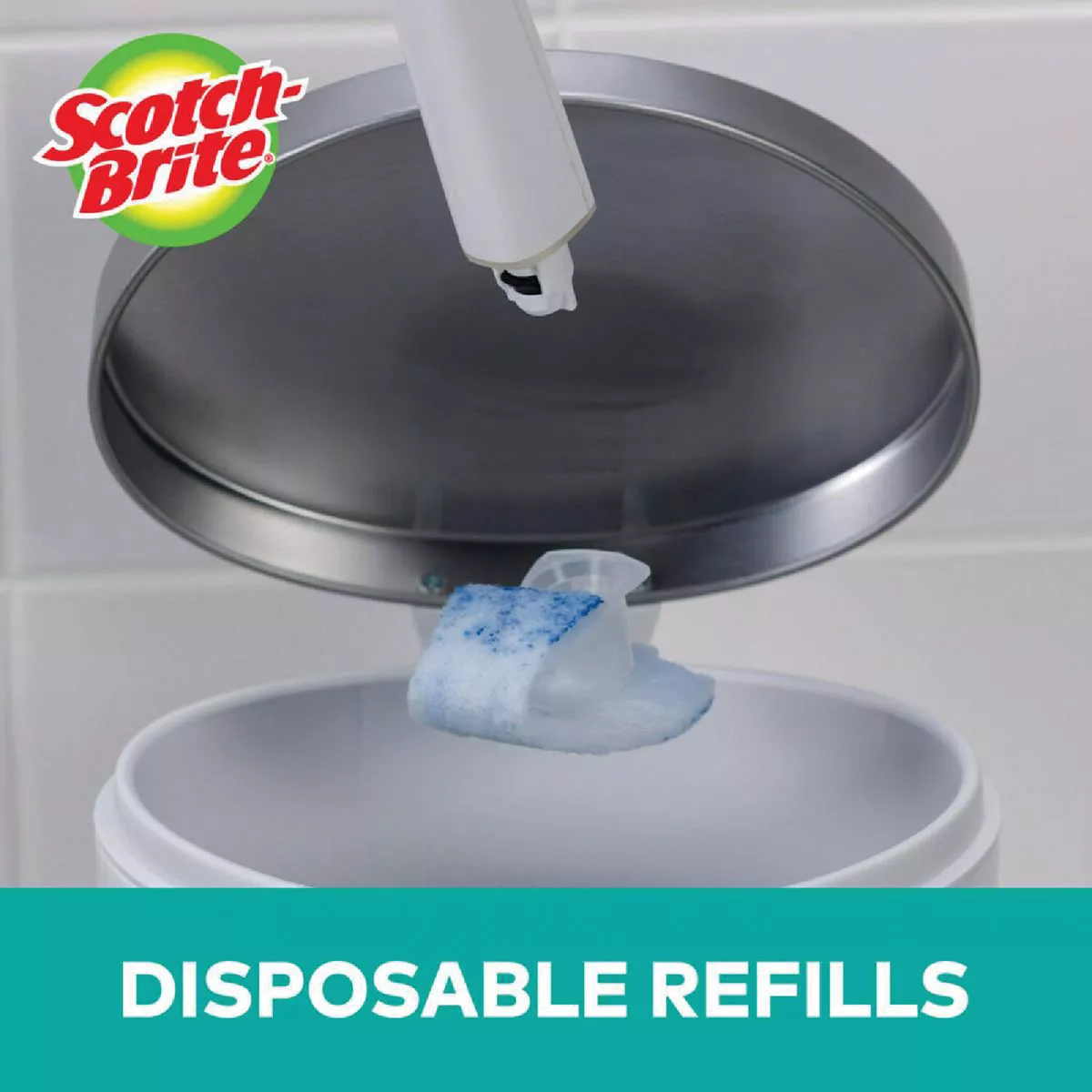 Scotch-Brite Disposable Toilet Scrubber Cleaning System, 1 Wand/5 Refill Sponges - photo 5