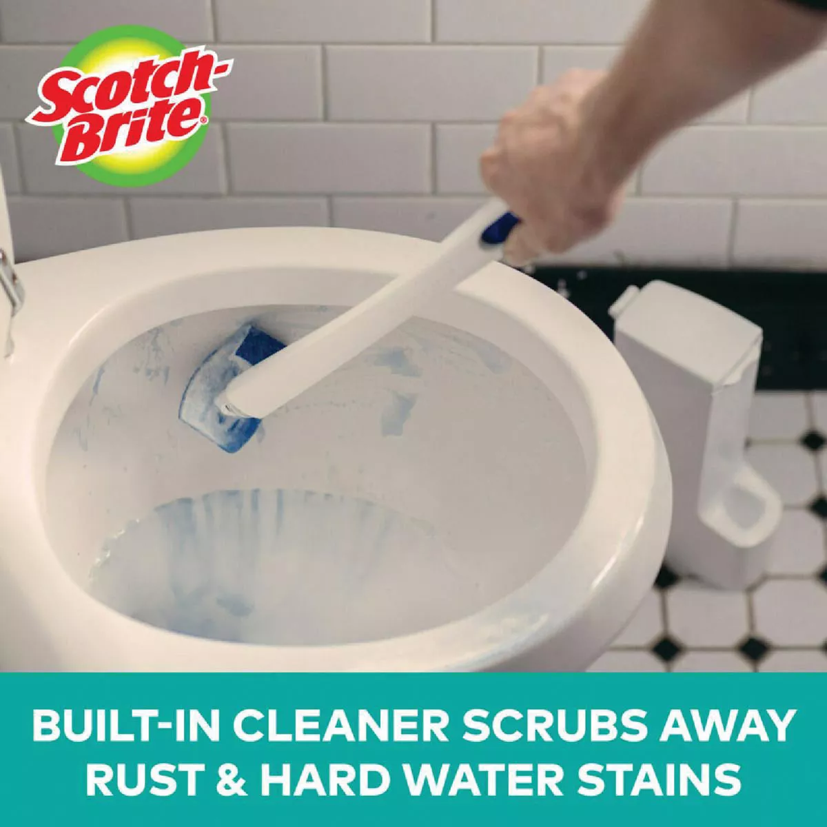 Scotch-Brite Disposable Toilet Scrubber Cleaning System, 1 Wand/5 Refill Sponges - photo 6
