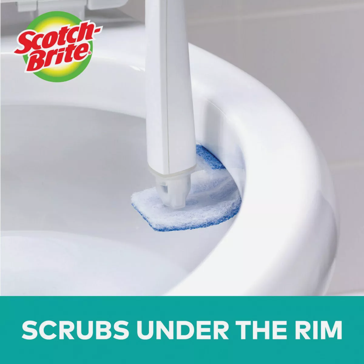 Scotch-Brite Disposable Toilet Scrubber Cleaning System, 1 Wand/5 Refill Sponges - photo 2