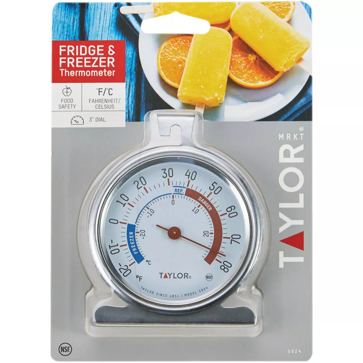 Taylor Classic Freezer Or Refrigerator Kitchen Thermometer | True