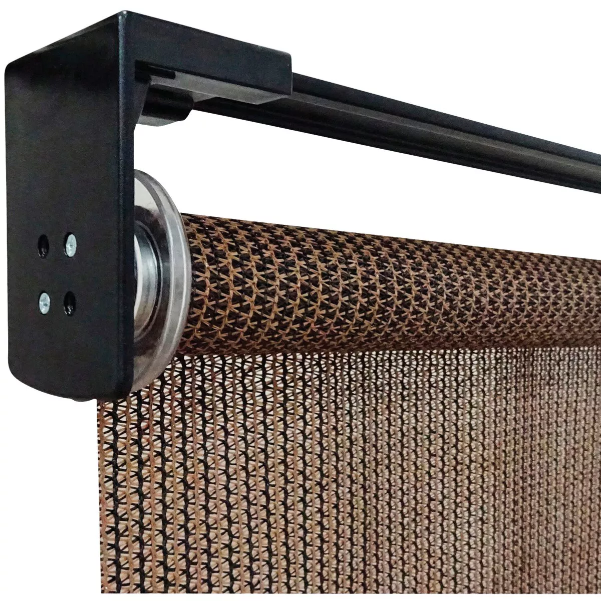 Home Impressions 30 In. x 72 In. Brown Fabric Indoor/Outdoor Cordless Roller Shade - photo 2