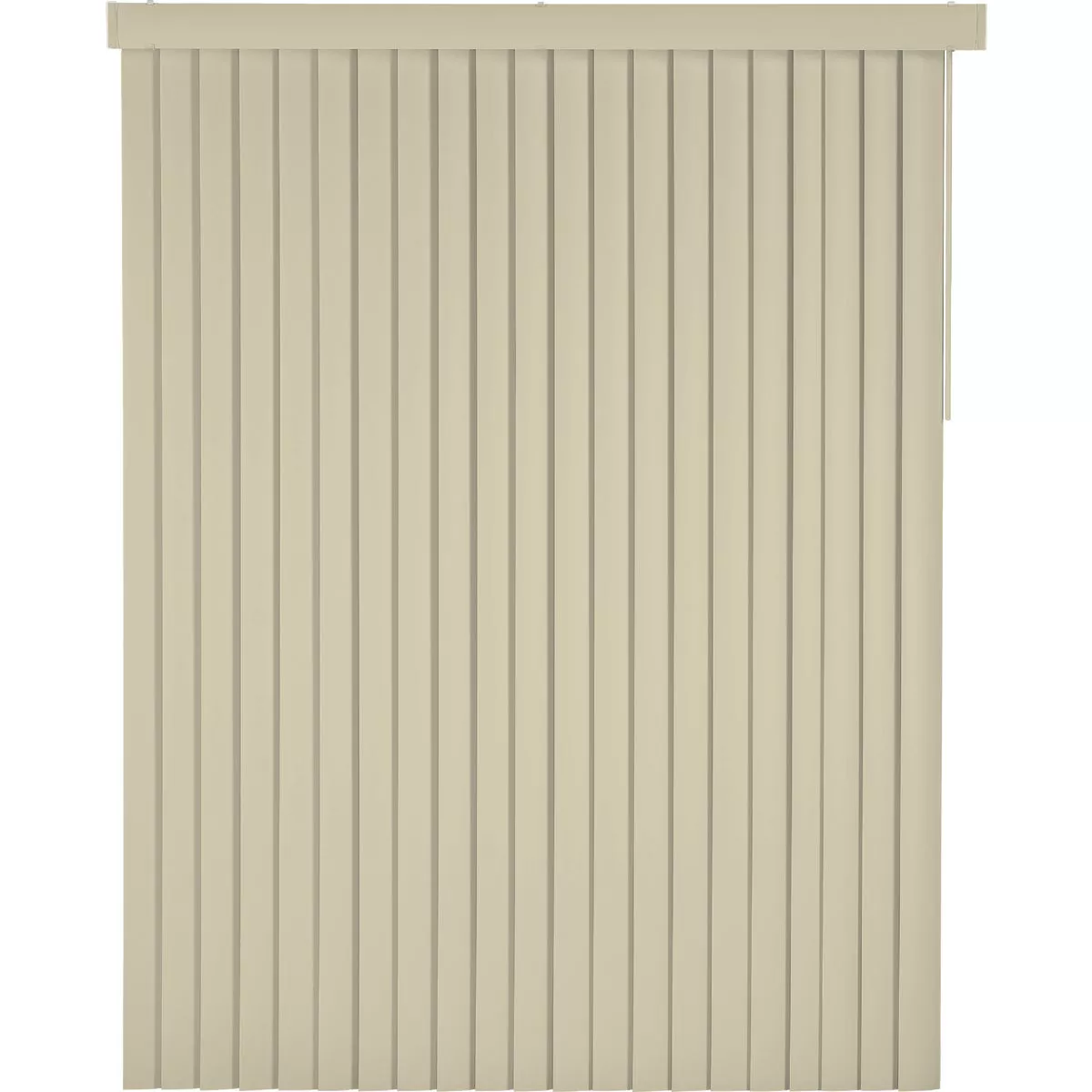 Home Impressions 78 In. x 84 In. x 3.5 In. Ivory Vinyl Room Darkening Vertical Cordless Blind