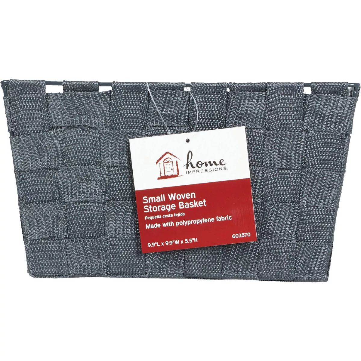 Home Impressions 9.75 In. x 5.5 In. H. Woven Storage Basket, Gray - photo 2