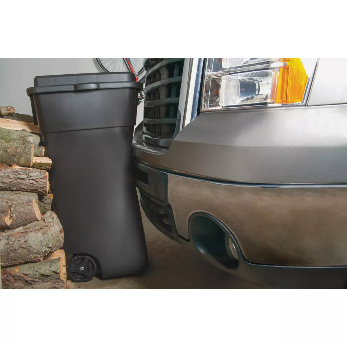 Rubbermaid 50 Gal. Black Wheeled Trash Can with Lid - photo 6
