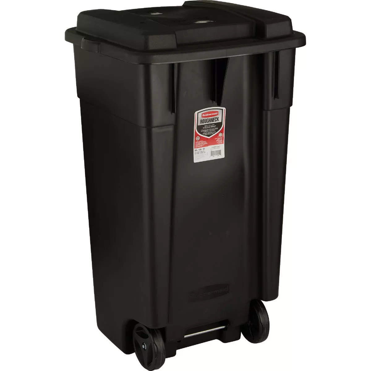 Rubbermaid 50 Gal. Black Wheeled Trash Can with Lid - photo 3
