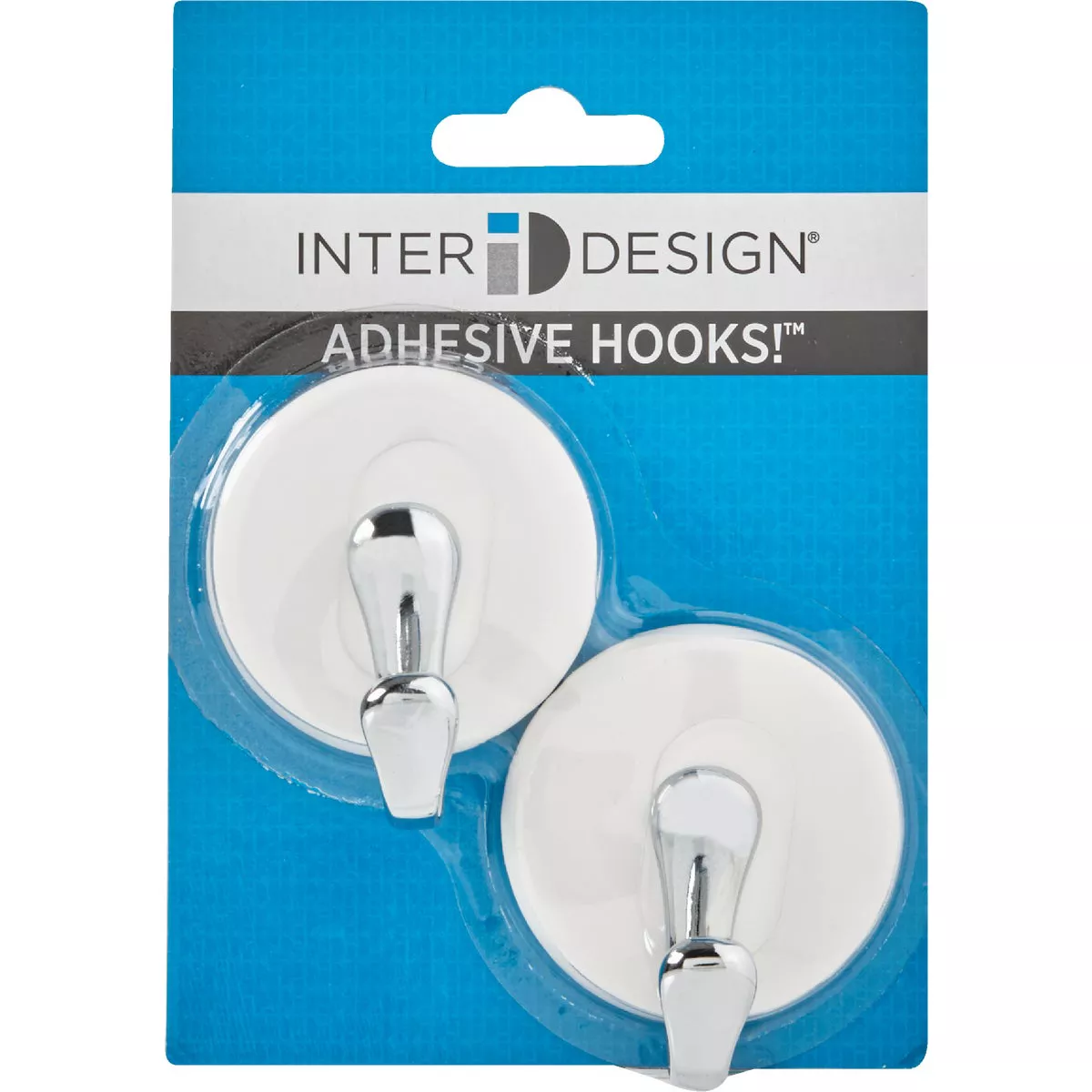 iDesign Forma York White & Chrome Adhesive Hook (2-Pack) - photo 2