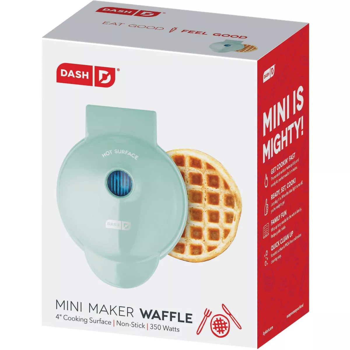 Dash 4 In. Aqua Mini Waffle Maker - photo 2