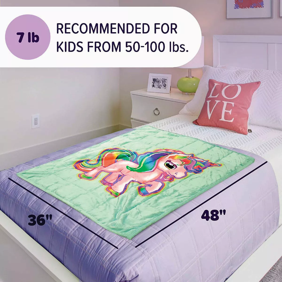 Bell+Howell Kids 7 Lb. Weighted Blanket- Unicorn - photo 6