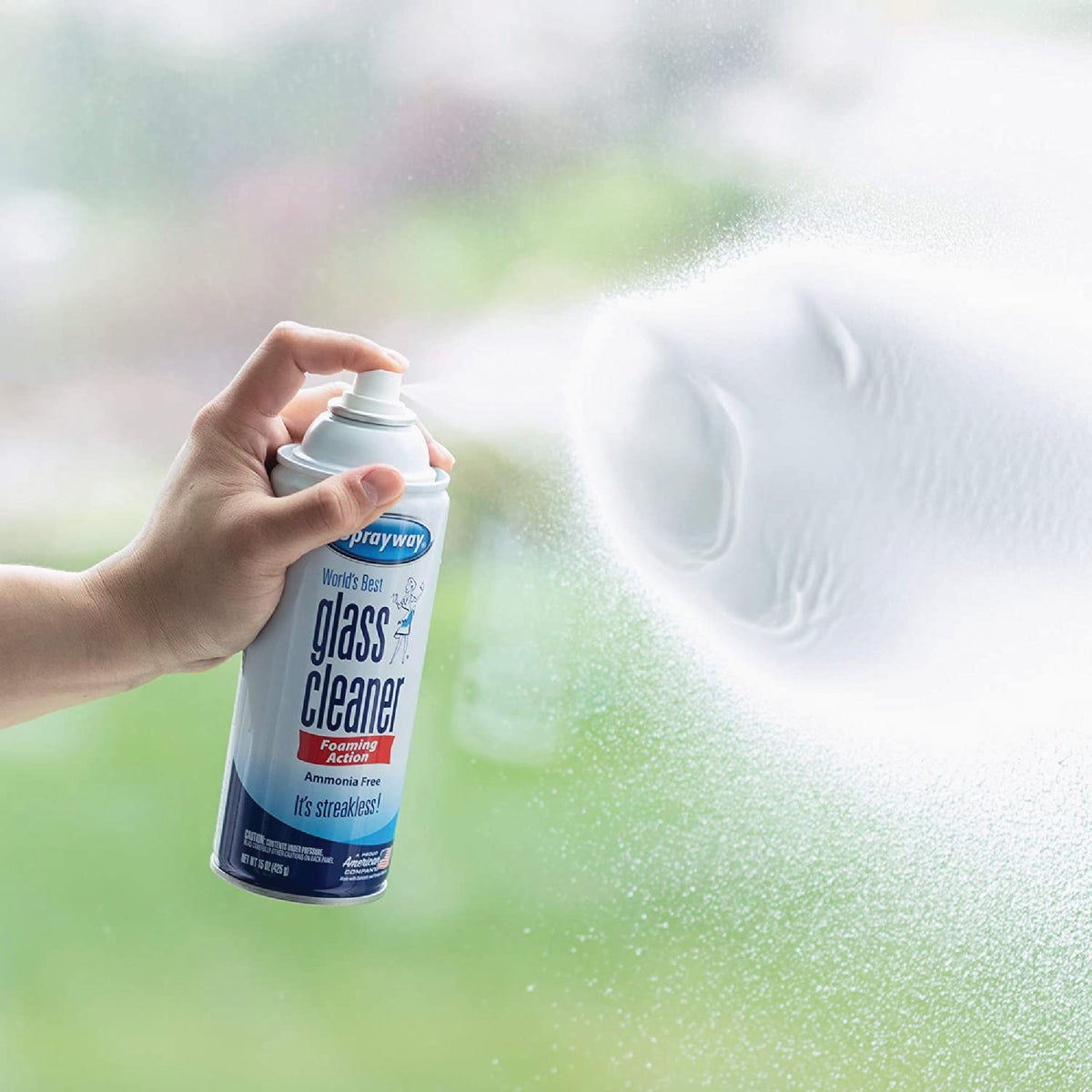 Sprayway Foaming Glass Cleaner Aerosol Fresh Scent, 19 oz