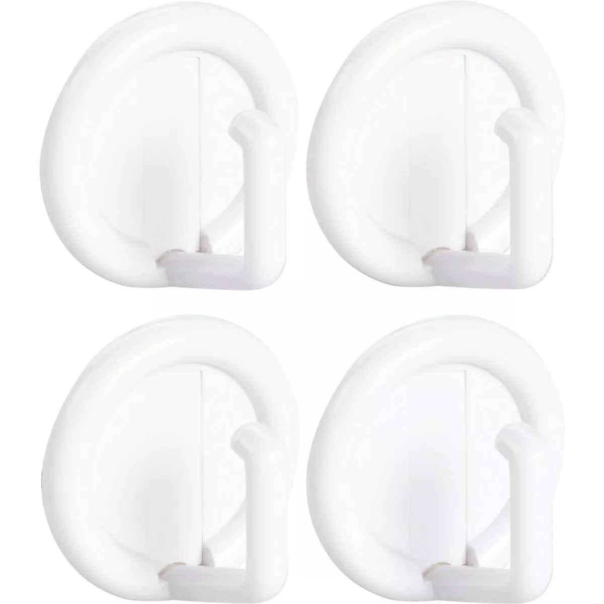 iDesign Axis Utility Round White Adhesive Hook