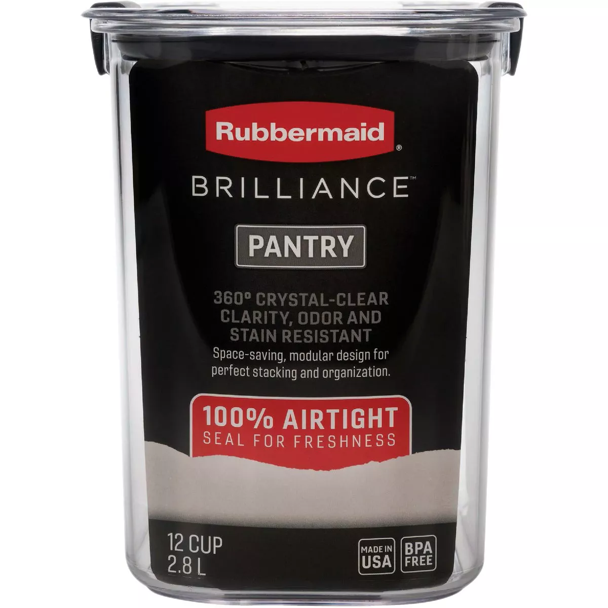 Rubbermaid Brilliance 12 Cup Sugar Pantry Airtight Food Storage Container - photo 2
