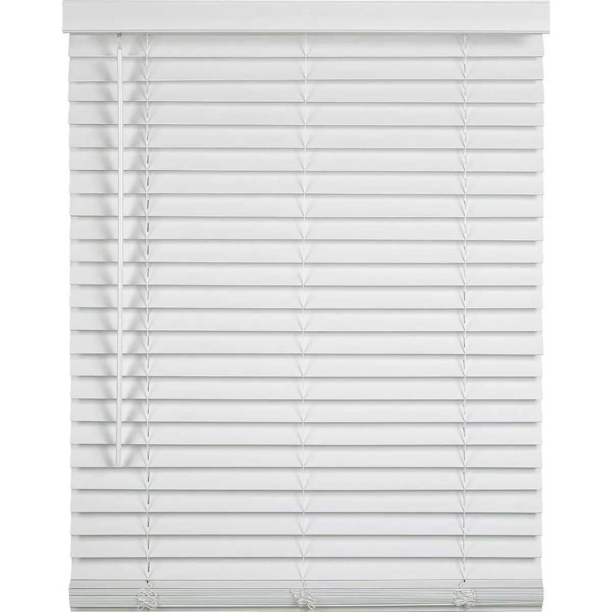Home Impressions 43 In. x 64 In. x 2 In. White Faux Wood Cordless Blind