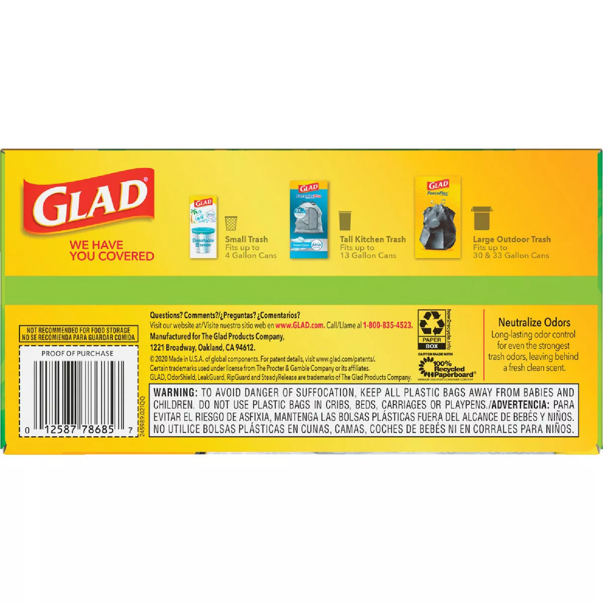 Glad Febreze 13 Gal. Fresh LeakGuard Tall Kitchen White Trash Bag (40-Count) - photo 2