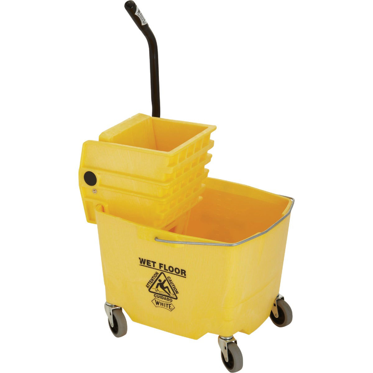 Metal Down Mop Bucket W/Ringer Combo(WHITE)