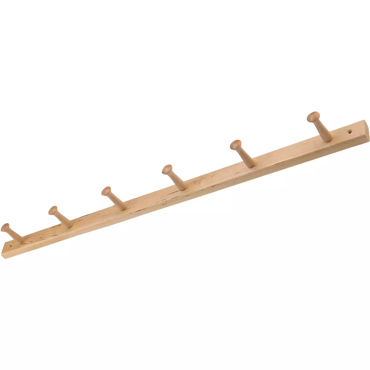 iDesign Natural Wood 6-Peg Rack