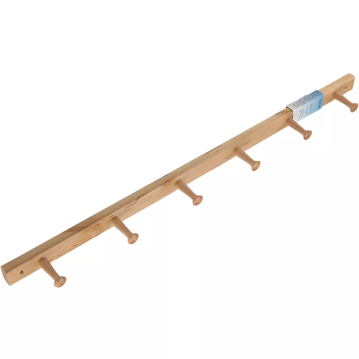 iDesign Natural Wood 6-Peg Rack - photo 2