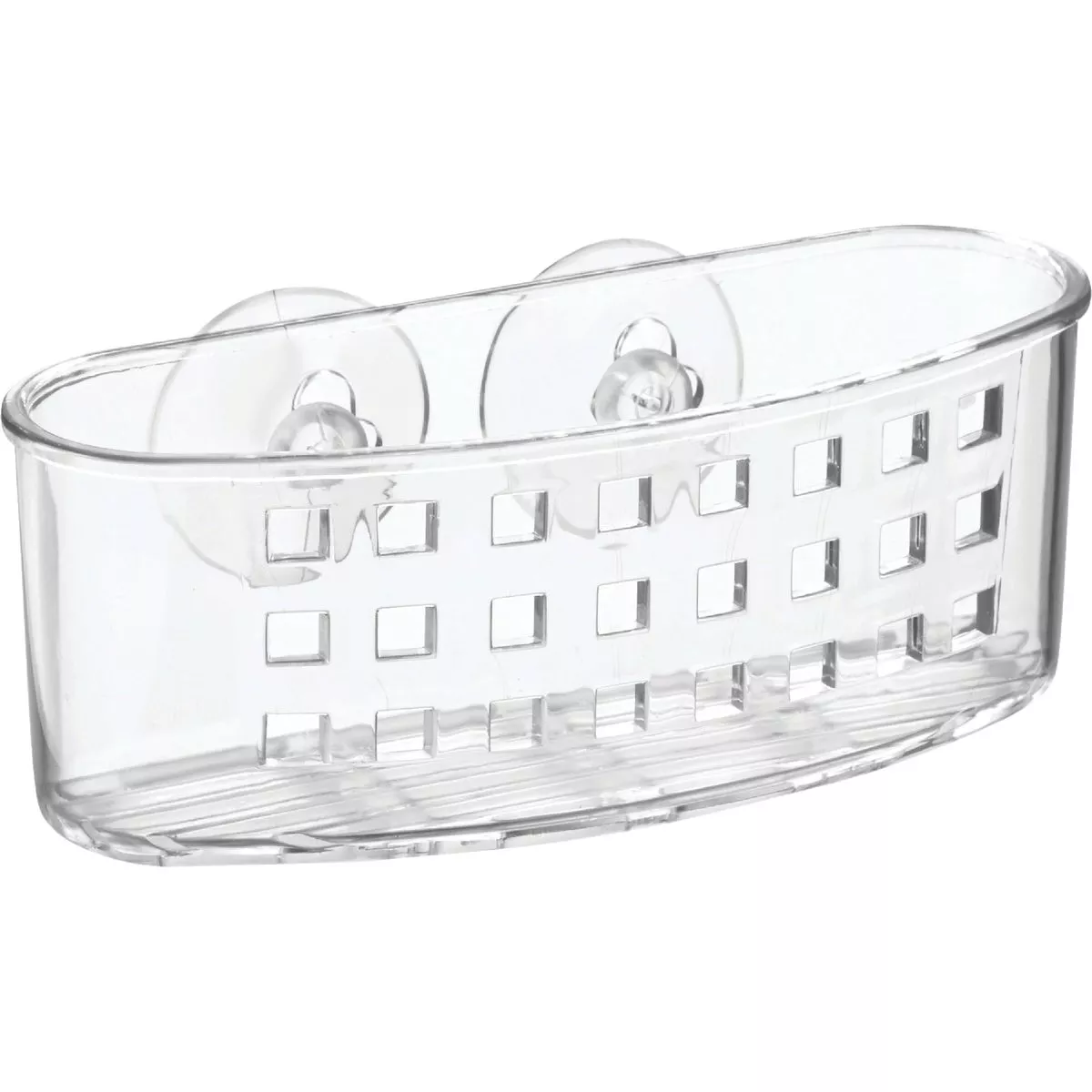 iDesign Sinkworks Clear Suction Scrubber & Sponge Holder