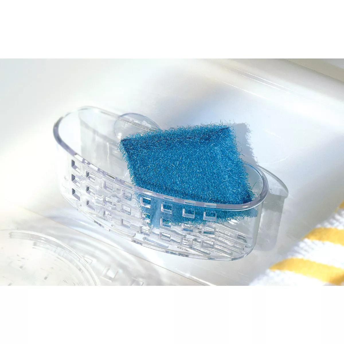 iDesign Sinkworks Clear Suction Scrubber & Sponge Holder - photo 3
