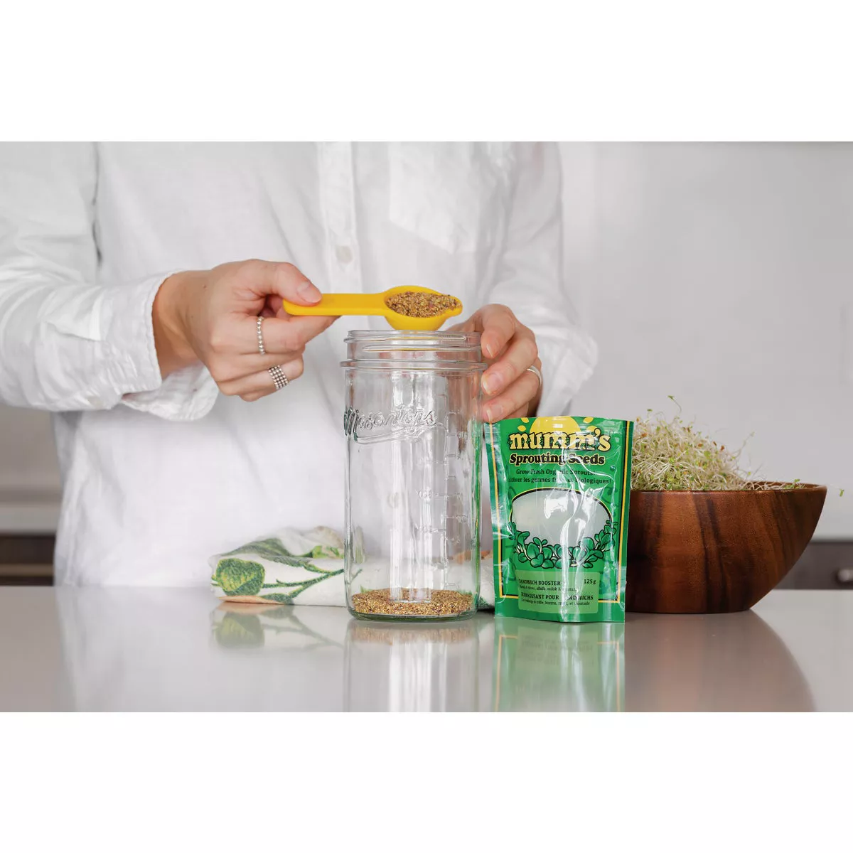 Masontops Wide Mouth Single Mason Jar Sprouting Kit - photo 2