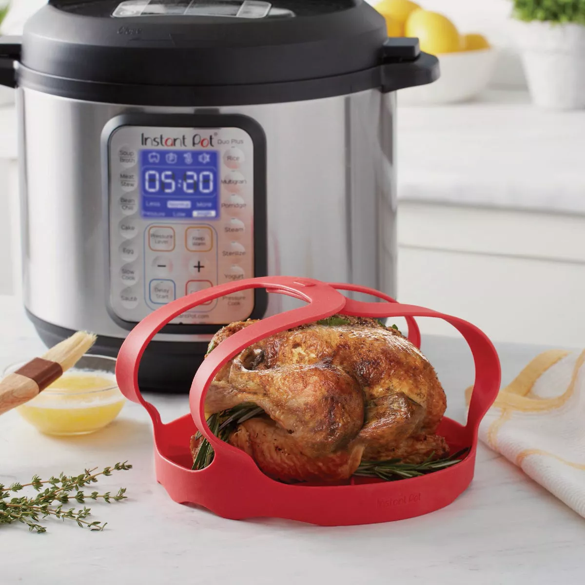 Instant Pot Red Silicone Bakeware & Steamer Sling Basket - photo 2